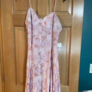 New Free People Spaghetti strapped lilac/combo maxi dress size 12